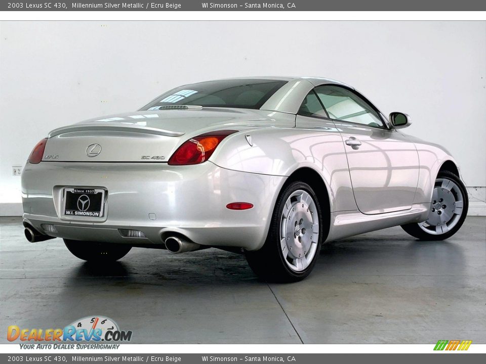 2003 Lexus SC 430 Millennium Silver Metallic / Ecru Beige Photo #13