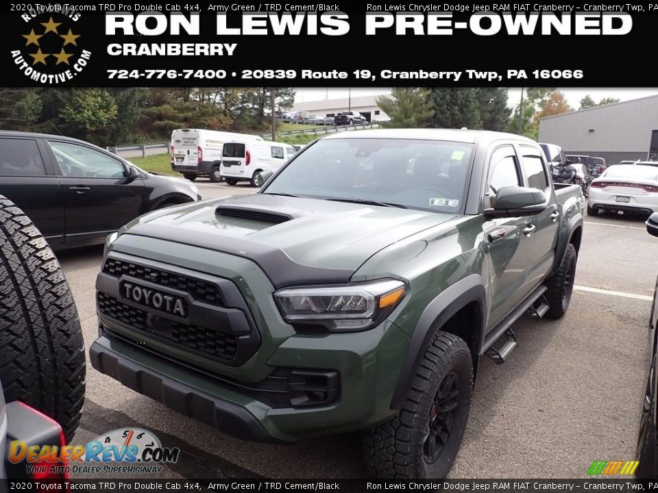 2020 Toyota Tacoma TRD Pro Double Cab 4x4 Army Green / TRD Cement/Black Photo #1