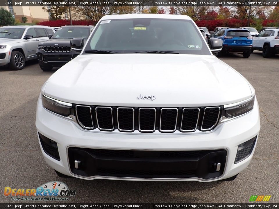 2023 Jeep Grand Cherokee Overland 4x4 Bright White / Steel Gray/Global Black Photo #8