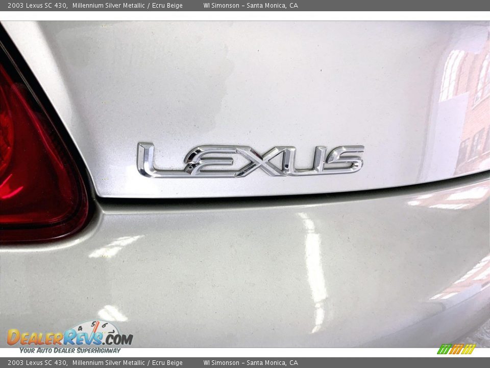 2003 Lexus SC 430 Millennium Silver Metallic / Ecru Beige Photo #31