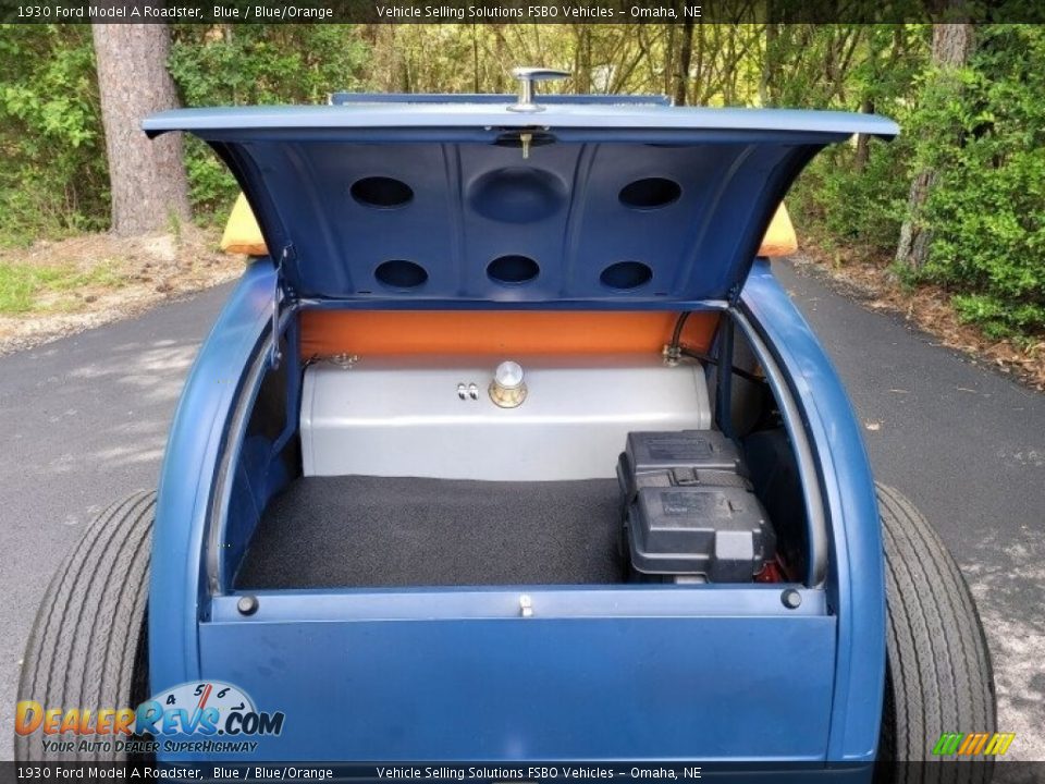 1930 Ford Model A Roadster Blue / Blue/Orange Photo #13