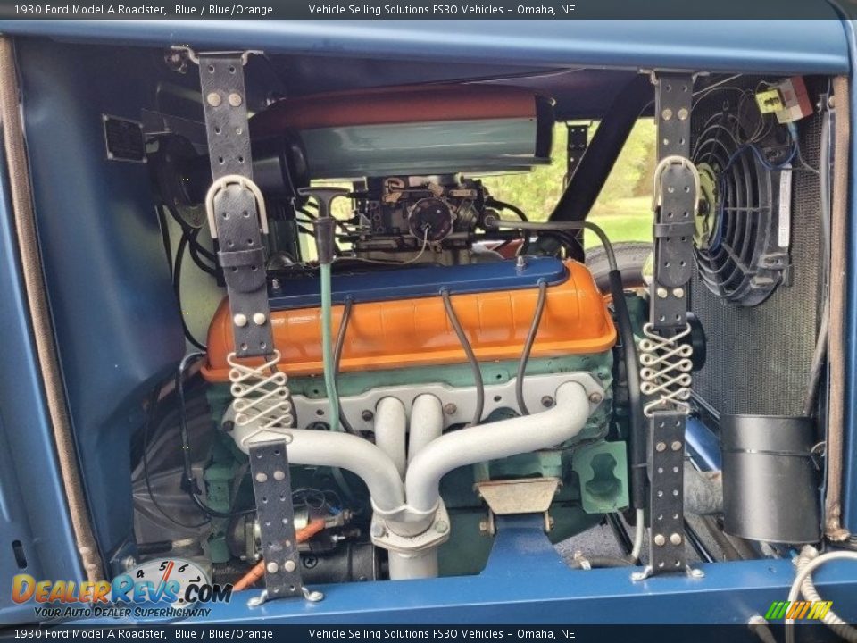 1930 Ford Model A Roadster Blue / Blue/Orange Photo #15