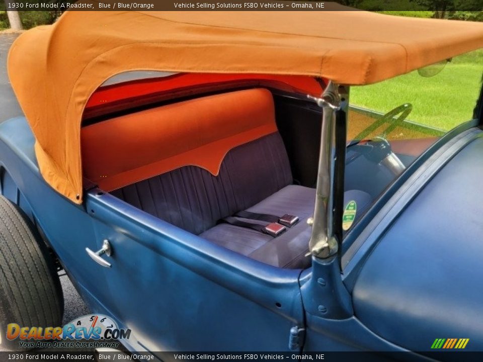 1930 Ford Model A Roadster Blue / Blue/Orange Photo #16