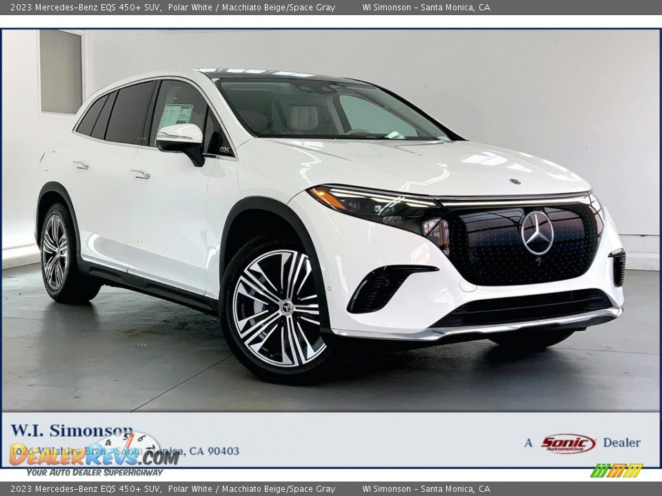 2023 Mercedes-Benz EQS 450+ SUV Polar White / Macchiato Beige/Space Gray Photo #1