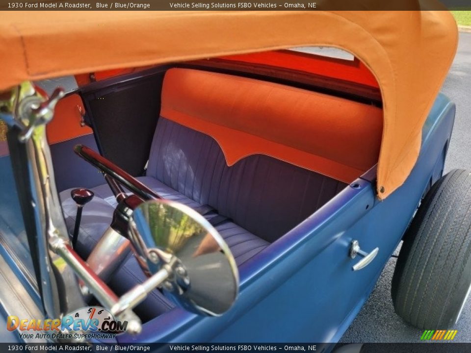 1930 Ford Model A Roadster Blue / Blue/Orange Photo #17