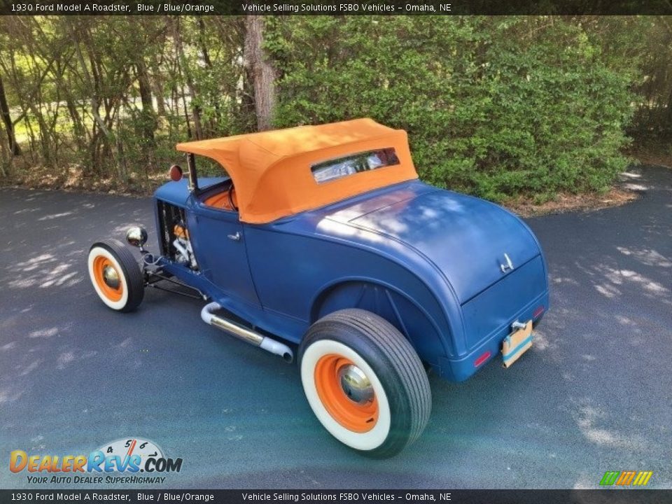 1930 Ford Model A Roadster Blue / Blue/Orange Photo #18