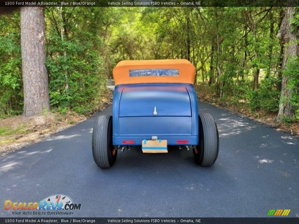 1930 Ford Model A Roadster Blue / Blue/Orange Photo #20