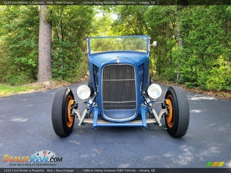 1930 Ford Model A Roadster Blue / Blue/Orange Photo #21