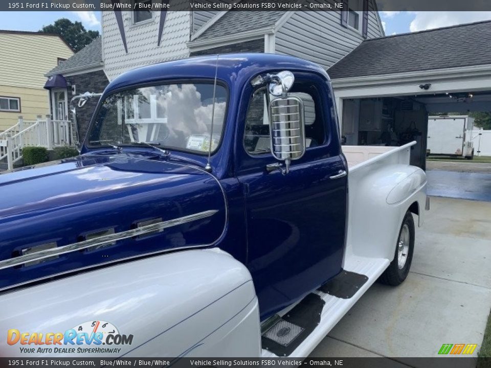 1951 Ford F1 Pickup Custom Blue/White / Blue/White Photo #1