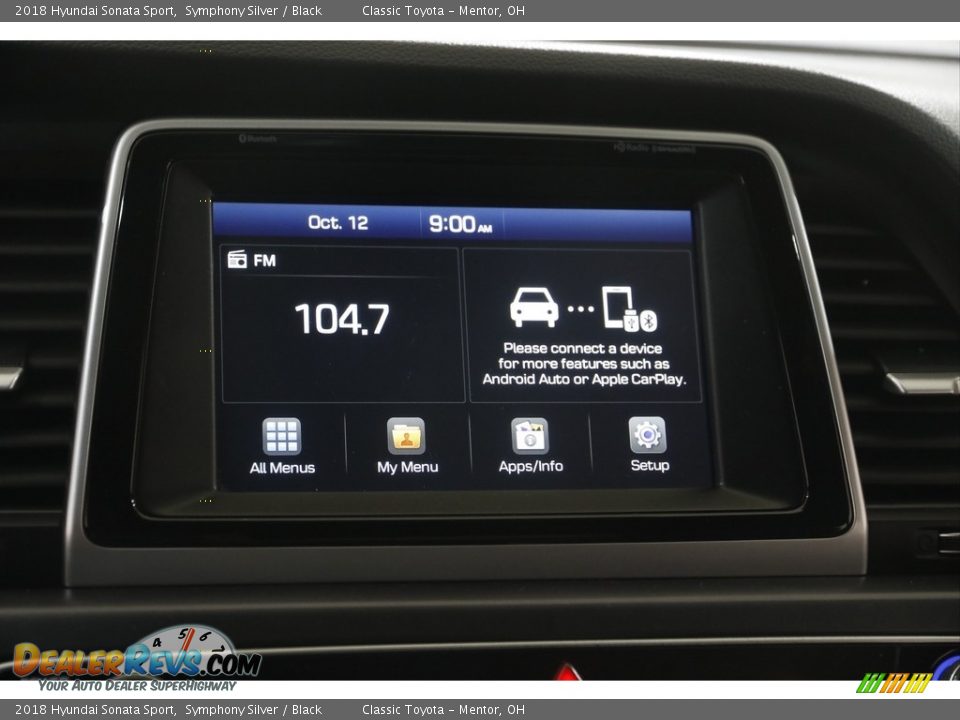 2018 Hyundai Sonata Sport Symphony Silver / Black Photo #10