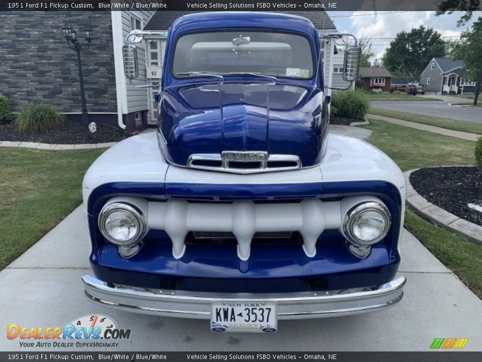 1951 Ford F1 Pickup Custom Blue/White / Blue/White Photo #4