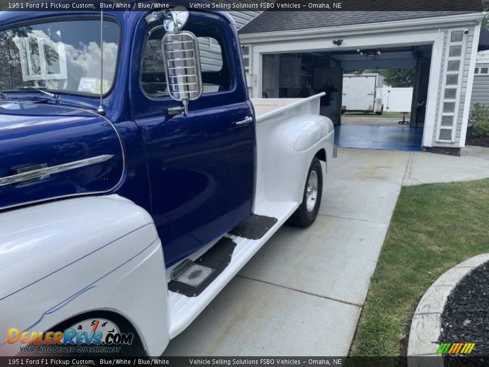 1951 Ford F1 Pickup Custom Blue/White / Blue/White Photo #5