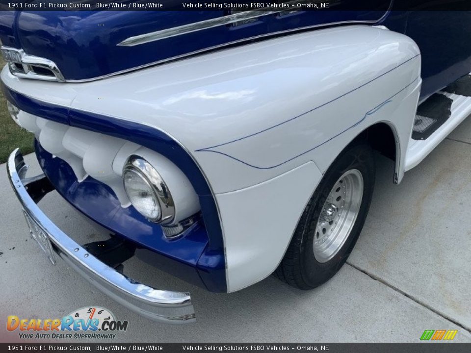1951 Ford F1 Pickup Custom Blue/White / Blue/White Photo #6
