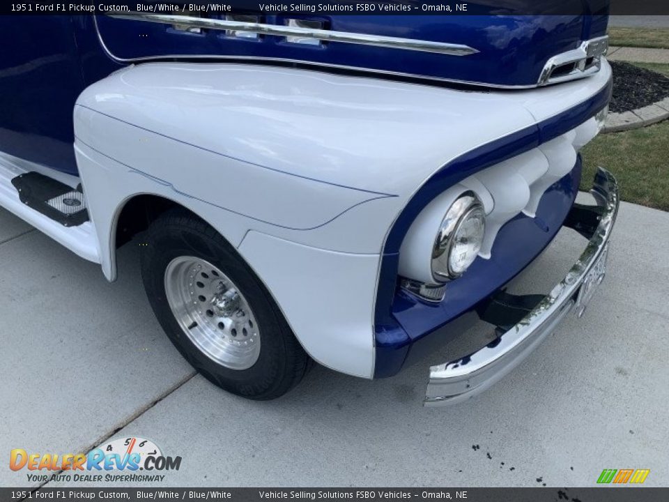 1951 Ford F1 Pickup Custom Blue/White / Blue/White Photo #7