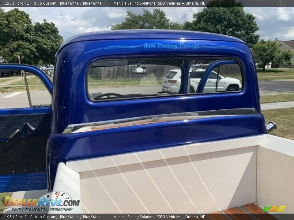 1951 Ford F1 Pickup Custom Blue/White / Blue/White Photo #8