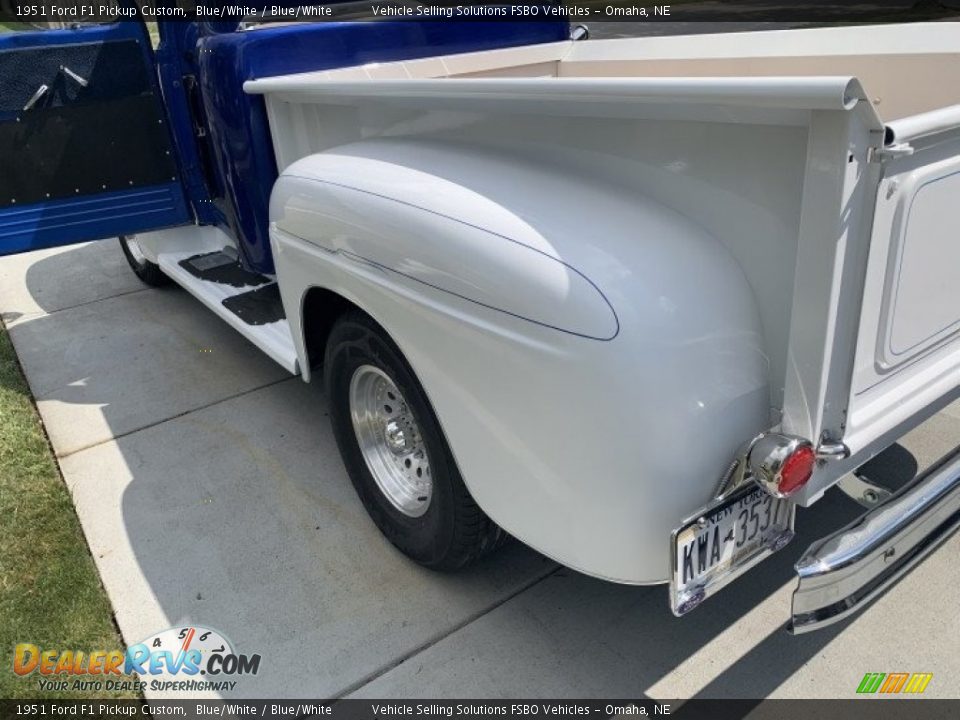 1951 Ford F1 Pickup Custom Blue/White / Blue/White Photo #9