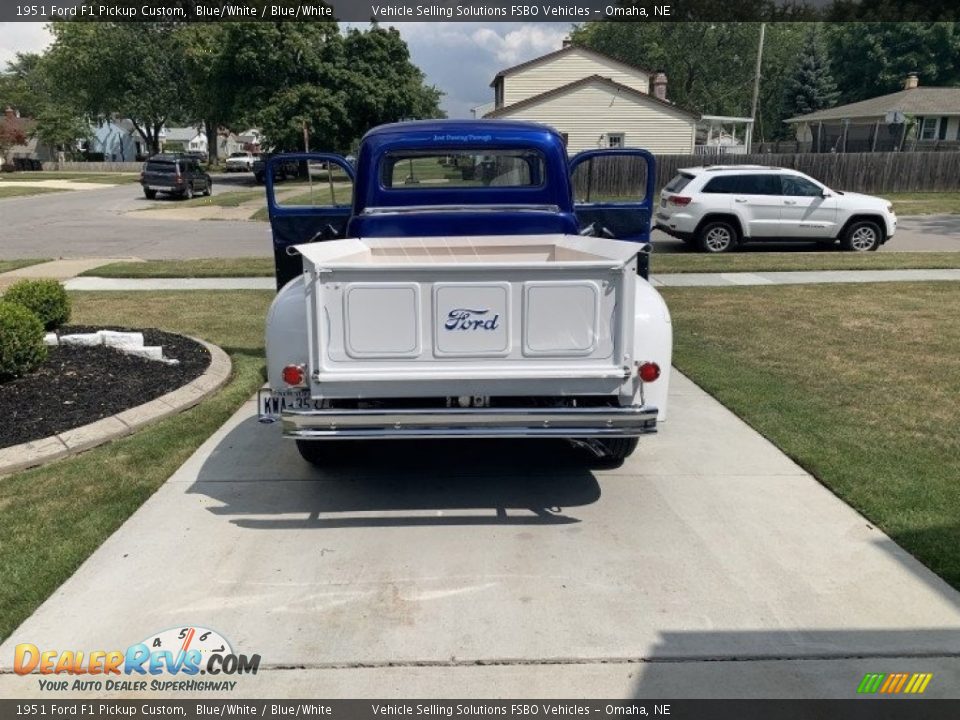 1951 Ford F1 Pickup Custom Blue/White / Blue/White Photo #13