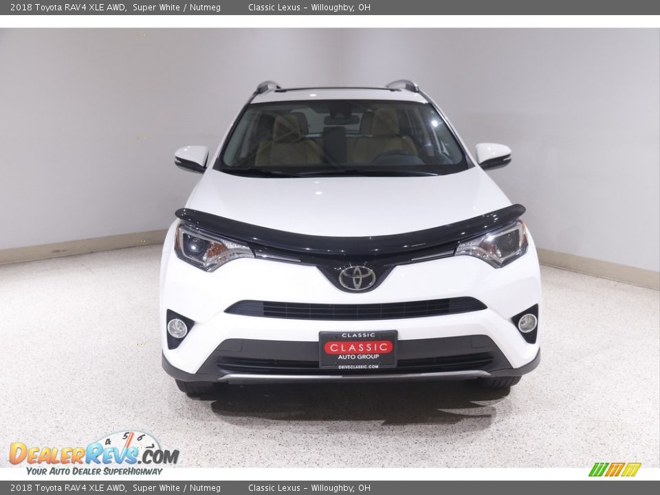 2018 Toyota RAV4 XLE AWD Super White / Nutmeg Photo #2