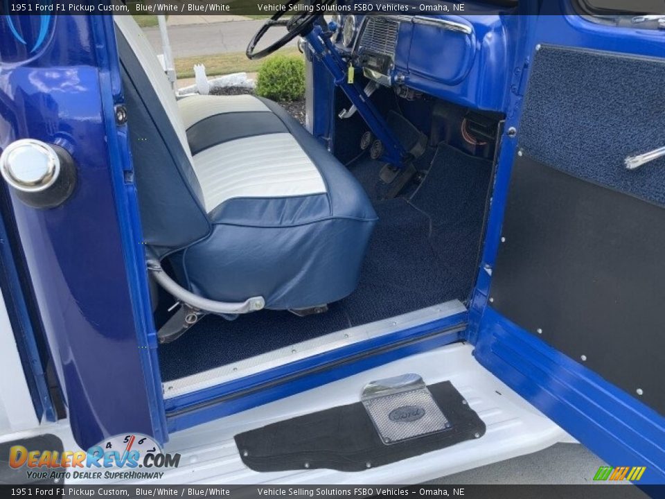 1951 Ford F1 Pickup Custom Blue/White / Blue/White Photo #19