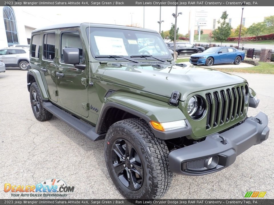 Front 3/4 View of 2023 Jeep Wrangler Unlimited Sahara Altitude 4x4 Photo #7