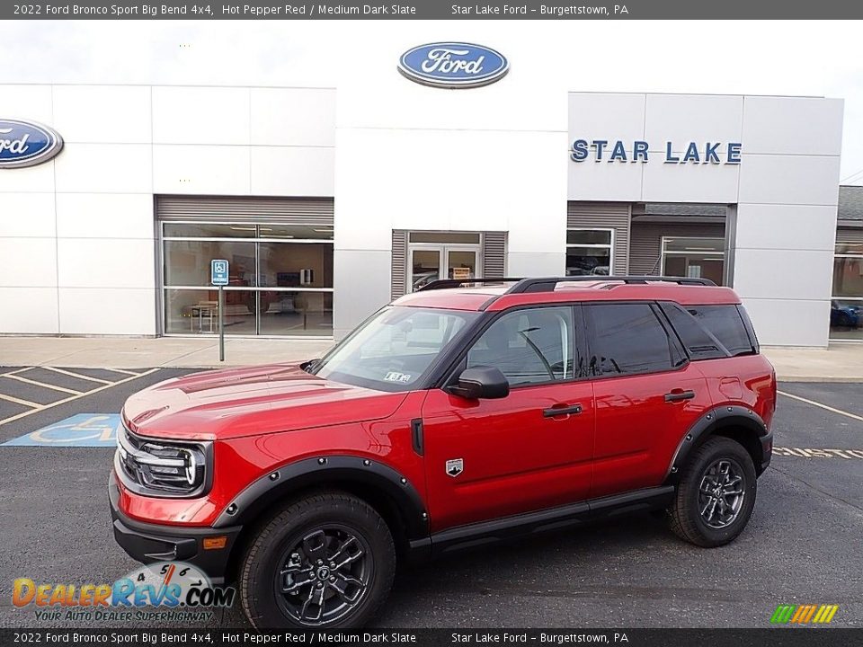 2022 Ford Bronco Sport Big Bend 4x4 Hot Pepper Red / Medium Dark Slate Photo #1