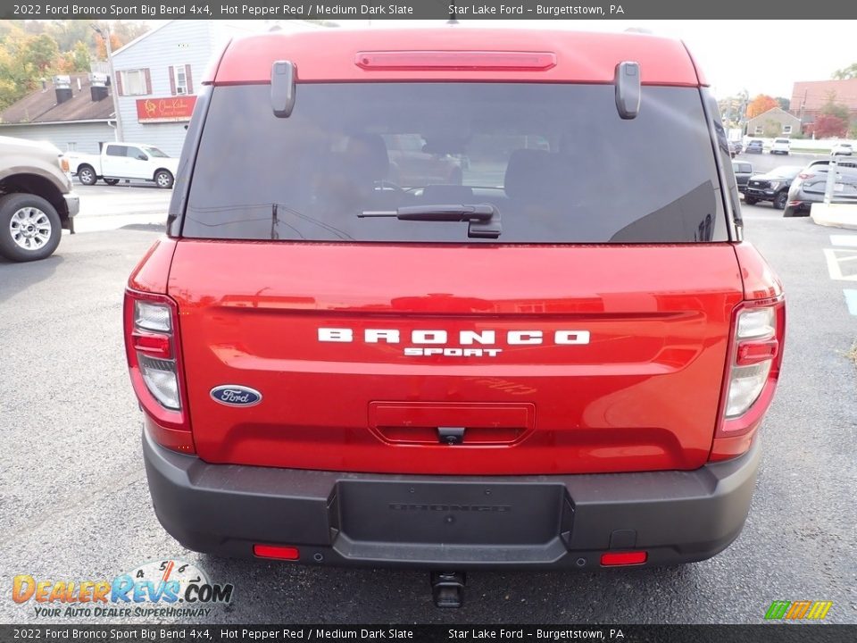 2022 Ford Bronco Sport Big Bend 4x4 Hot Pepper Red / Medium Dark Slate Photo #4
