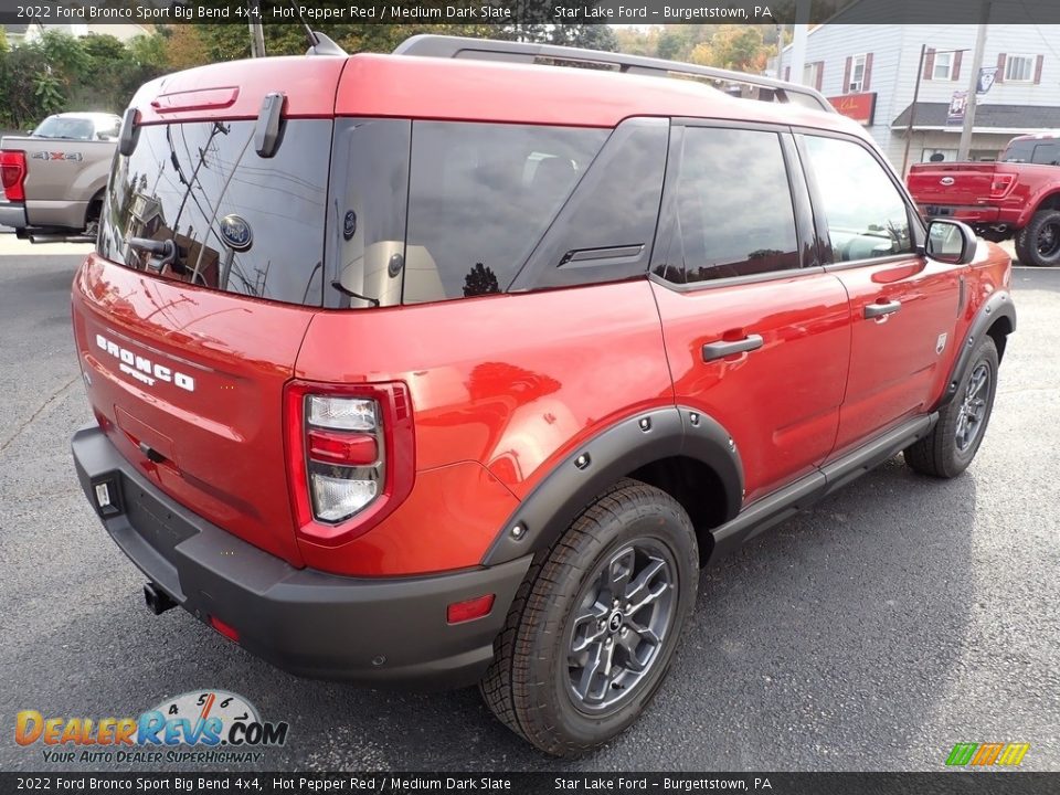 2022 Ford Bronco Sport Big Bend 4x4 Hot Pepper Red / Medium Dark Slate Photo #5