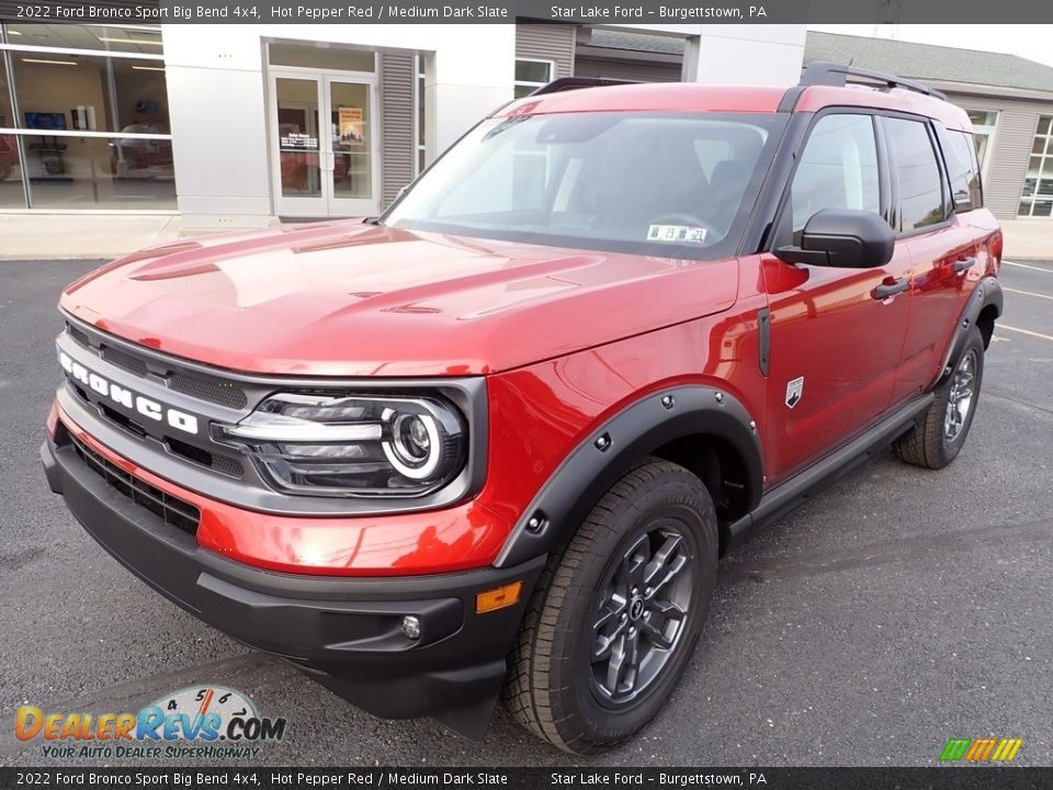 2022 Ford Bronco Sport Big Bend 4x4 Hot Pepper Red / Medium Dark Slate Photo #9