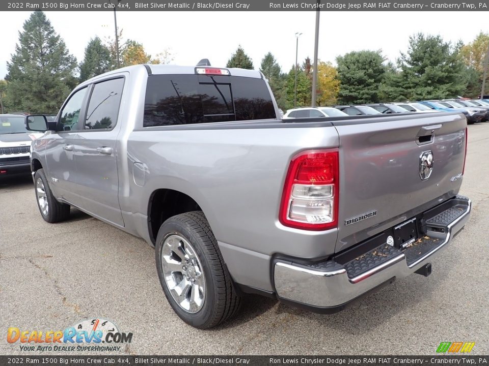 2022 Ram 1500 Big Horn Crew Cab 4x4 Billet Silver Metallic / Black/Diesel Gray Photo #3