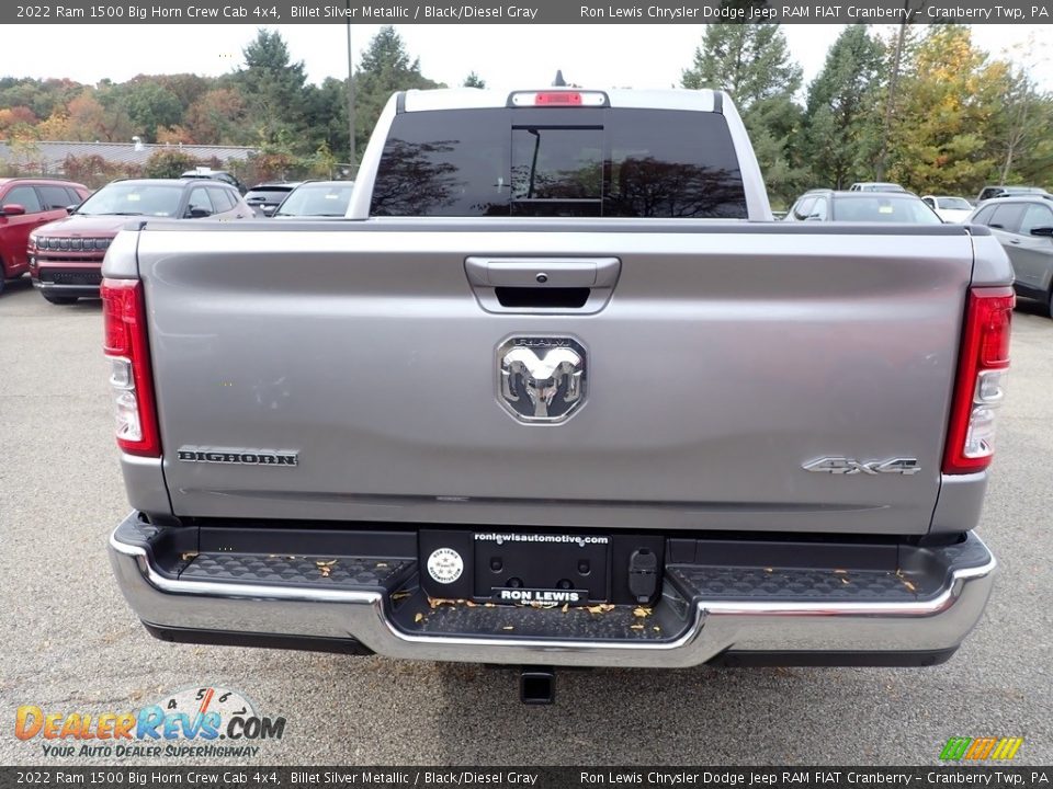 2022 Ram 1500 Big Horn Crew Cab 4x4 Billet Silver Metallic / Black/Diesel Gray Photo #4