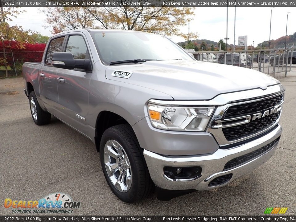 2022 Ram 1500 Big Horn Crew Cab 4x4 Billet Silver Metallic / Black/Diesel Gray Photo #7