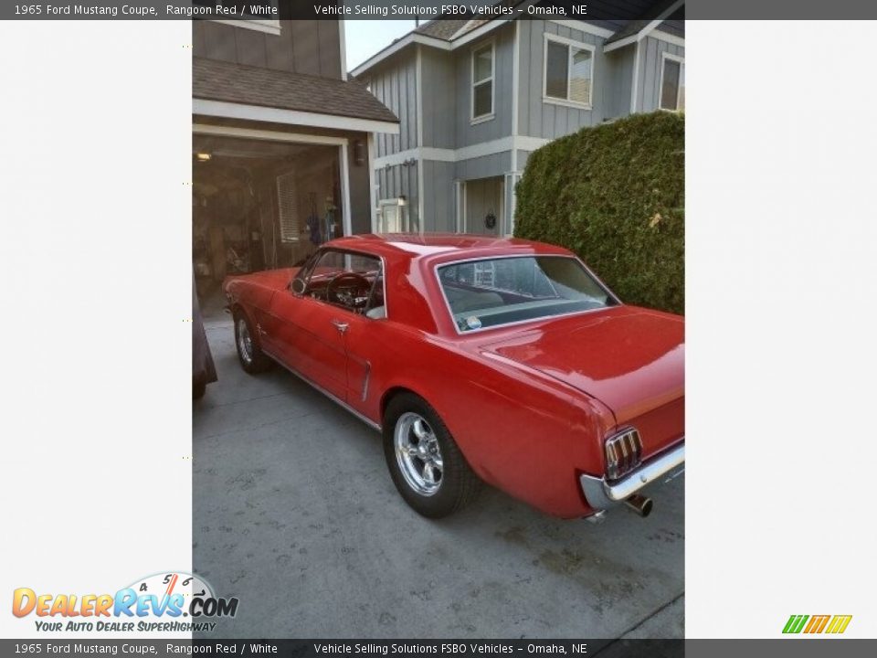 1965 Ford Mustang Coupe Rangoon Red / White Photo #1