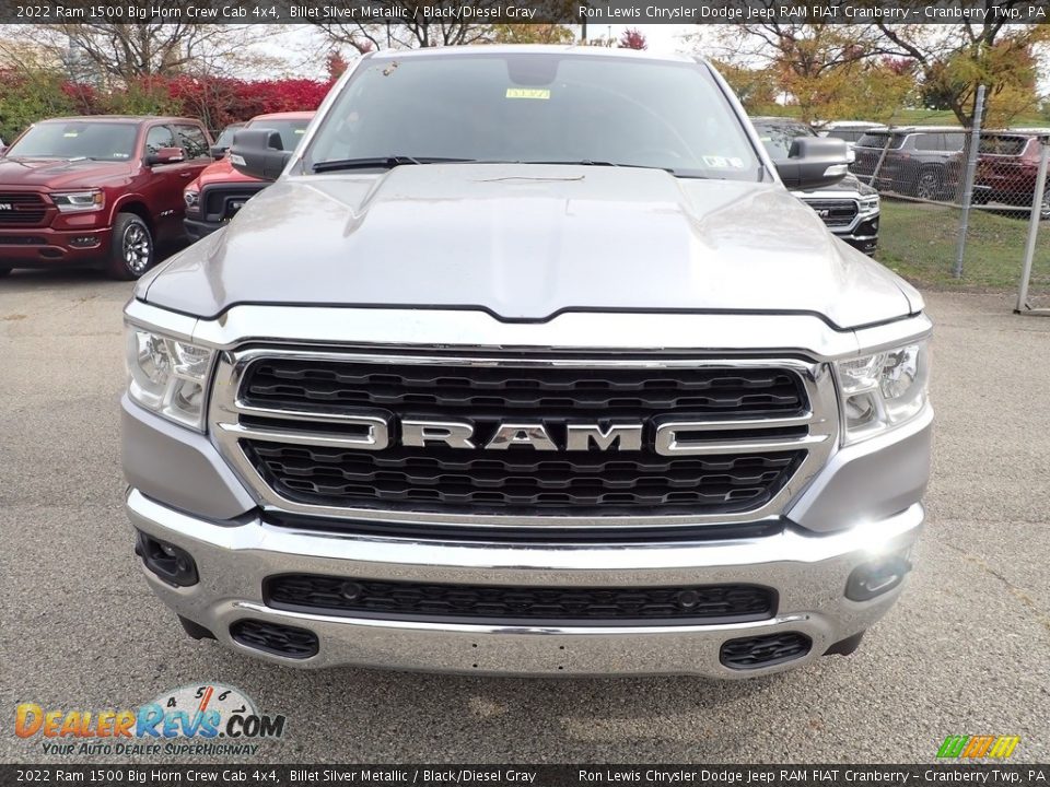 2022 Ram 1500 Big Horn Crew Cab 4x4 Billet Silver Metallic / Black/Diesel Gray Photo #8