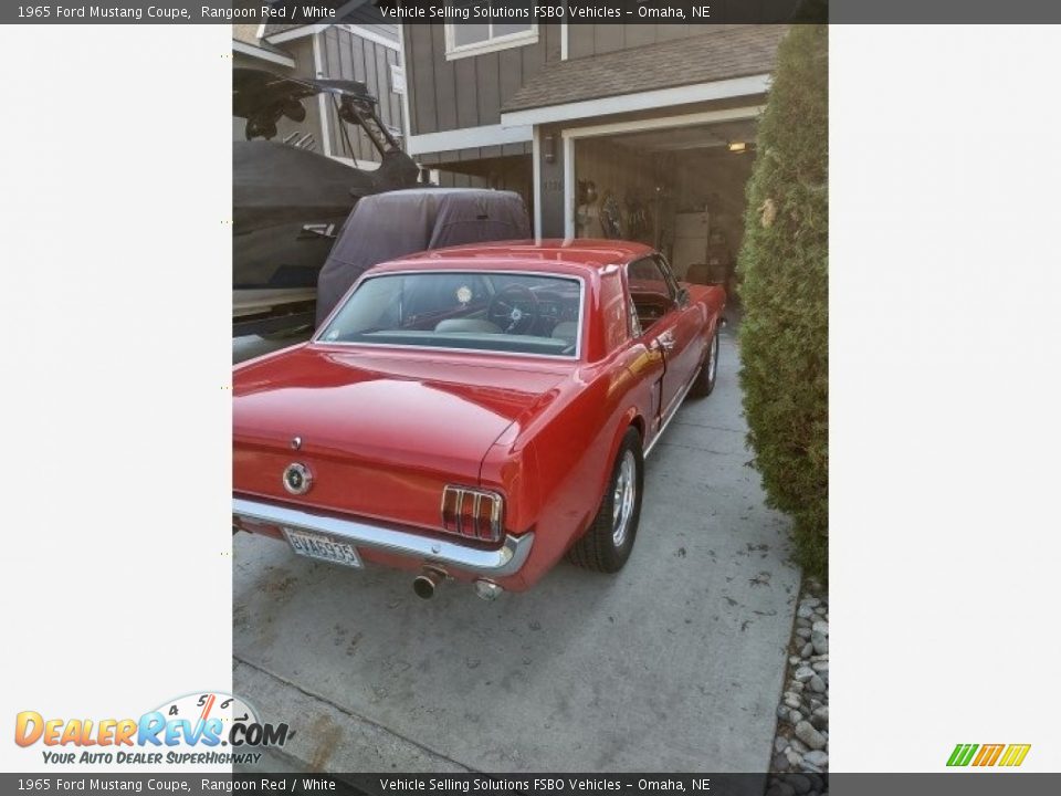 1965 Ford Mustang Coupe Rangoon Red / White Photo #5