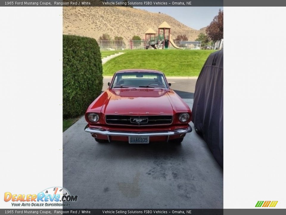 1965 Ford Mustang Coupe Rangoon Red / White Photo #8