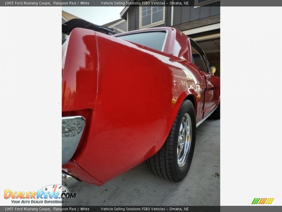 1965 Ford Mustang Coupe Rangoon Red / White Photo #23