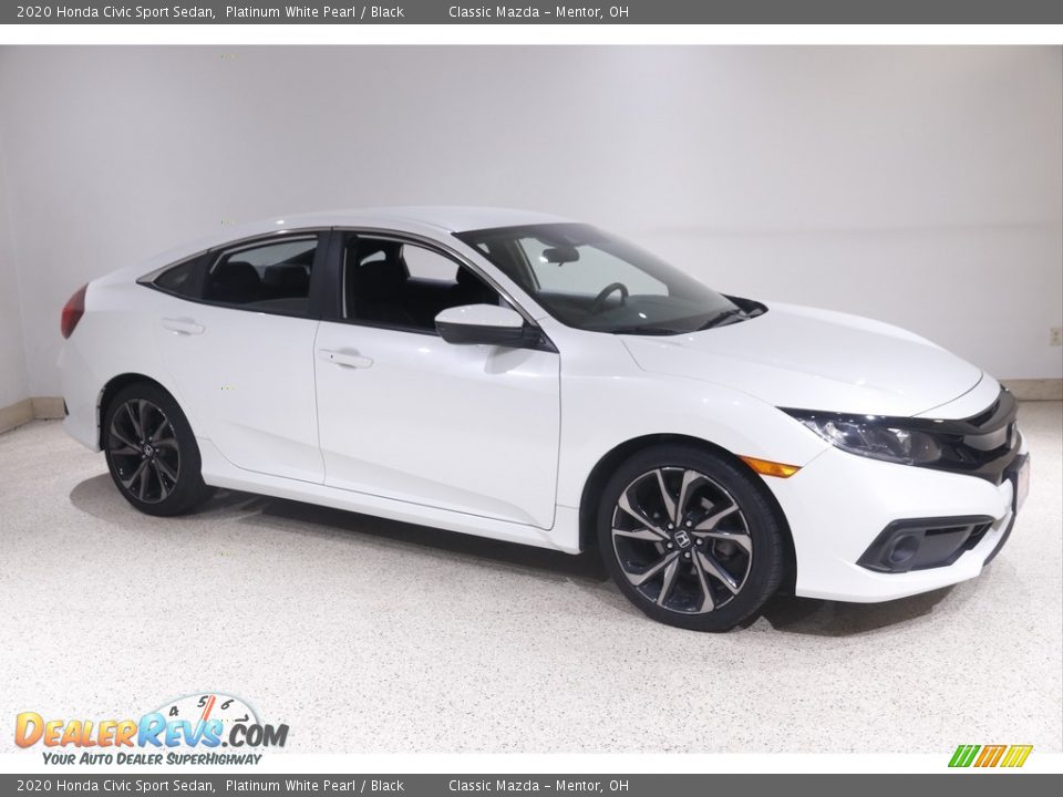 2020 Honda Civic Sport Sedan Platinum White Pearl / Black Photo #1