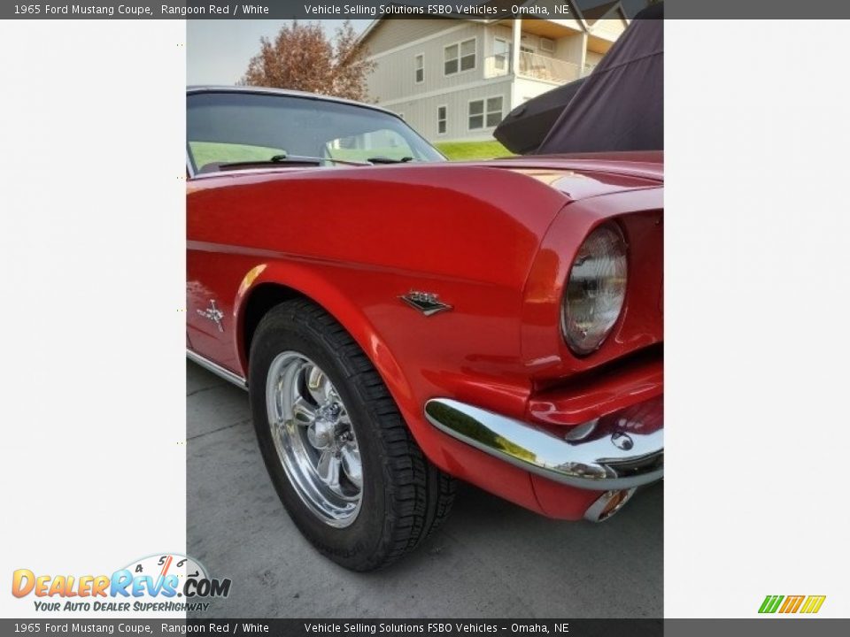 1965 Ford Mustang Coupe Rangoon Red / White Photo #25