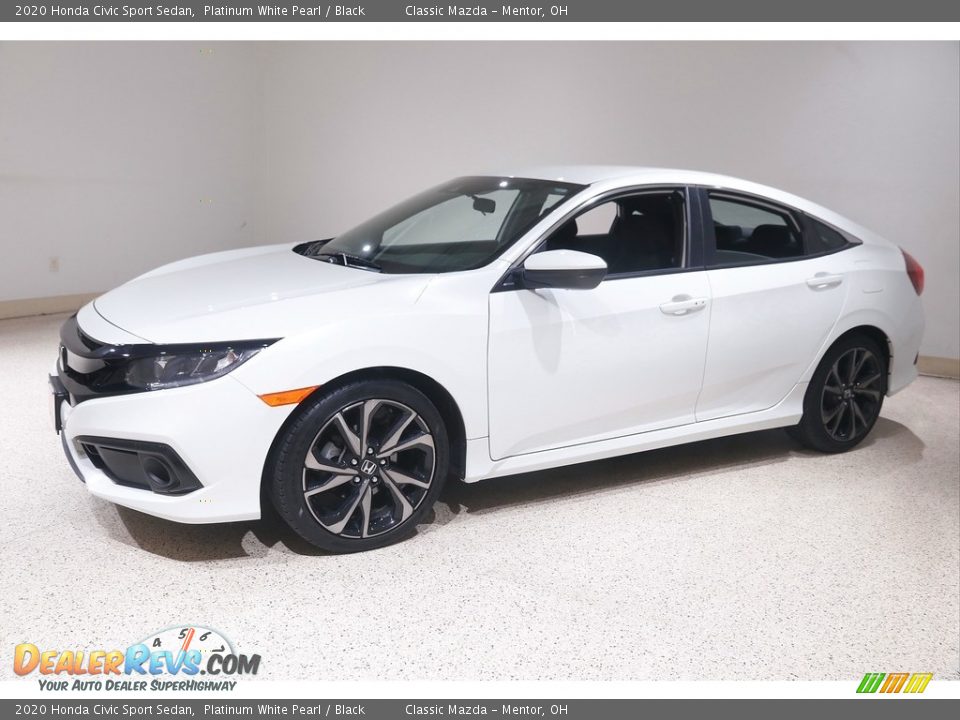 2020 Honda Civic Sport Sedan Platinum White Pearl / Black Photo #3