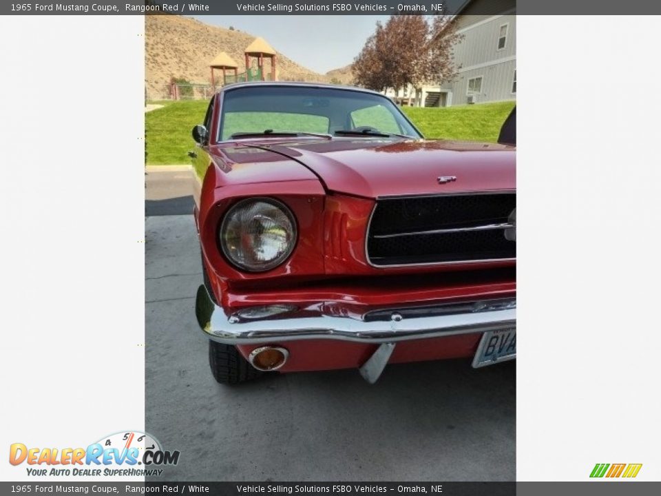 1965 Ford Mustang Coupe Rangoon Red / White Photo #26