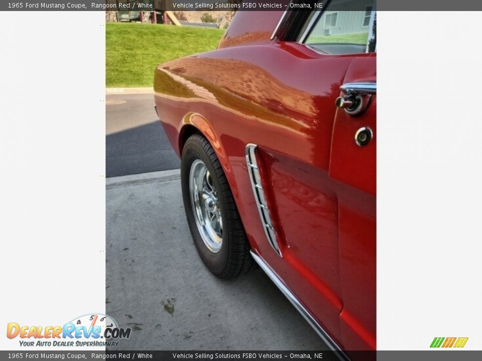 1965 Ford Mustang Coupe Rangoon Red / White Photo #27