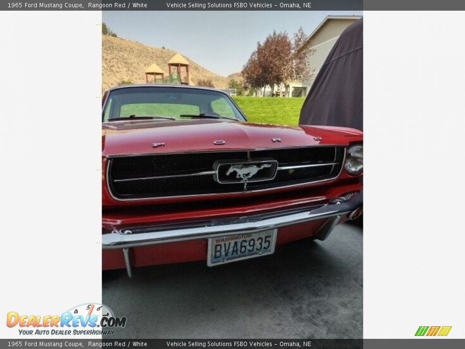 1965 Ford Mustang Coupe Rangoon Red / White Photo #28