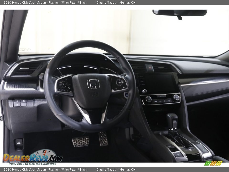 2020 Honda Civic Sport Sedan Platinum White Pearl / Black Photo #6