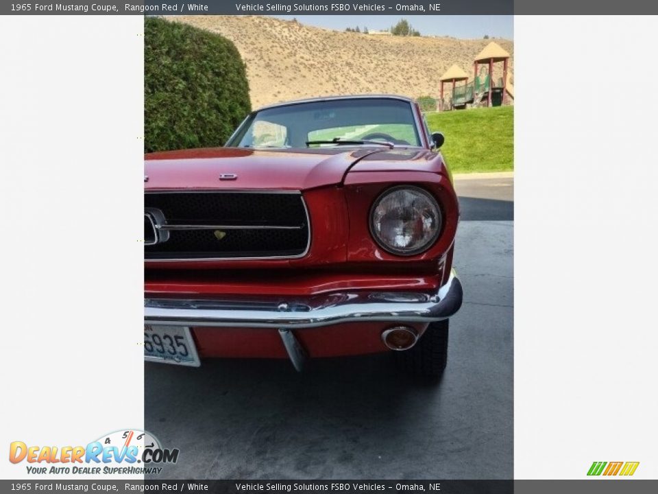 1965 Ford Mustang Coupe Rangoon Red / White Photo #29