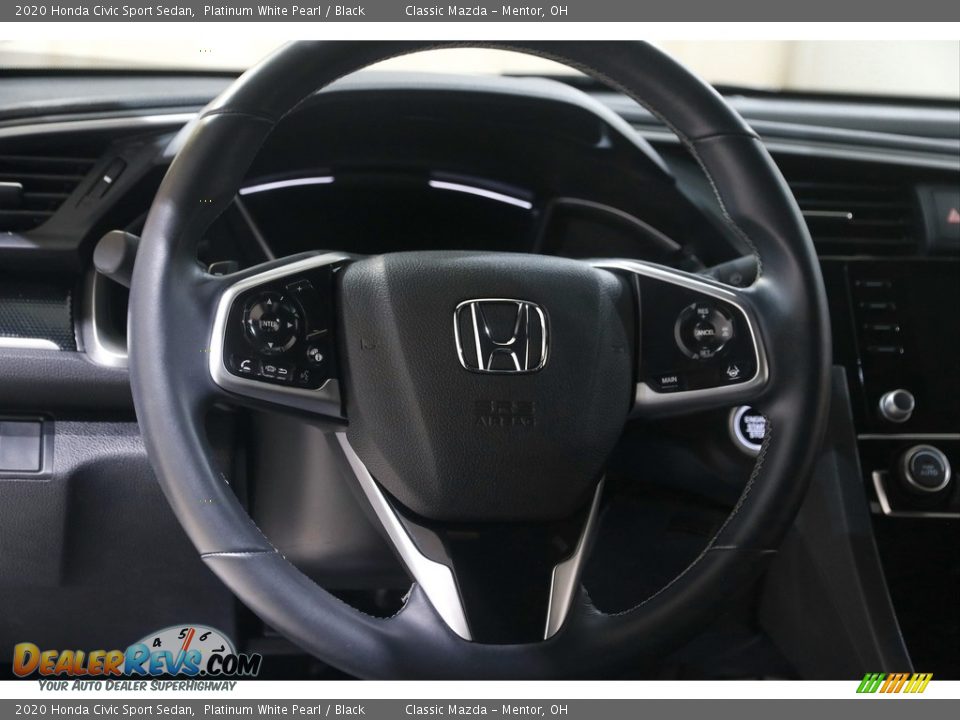 2020 Honda Civic Sport Sedan Platinum White Pearl / Black Photo #7