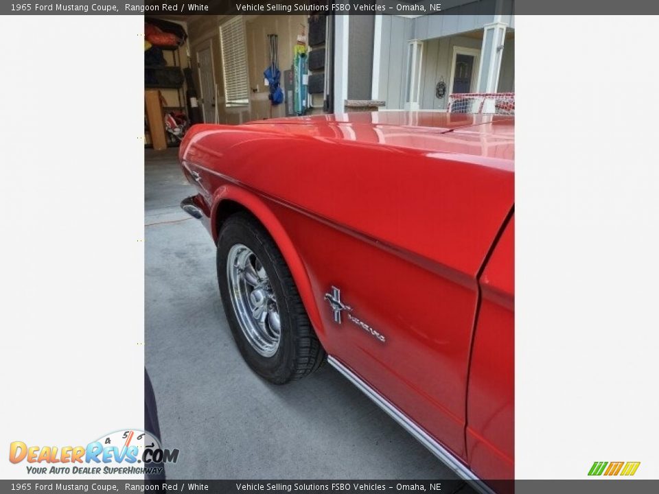 1965 Ford Mustang Coupe Rangoon Red / White Photo #30