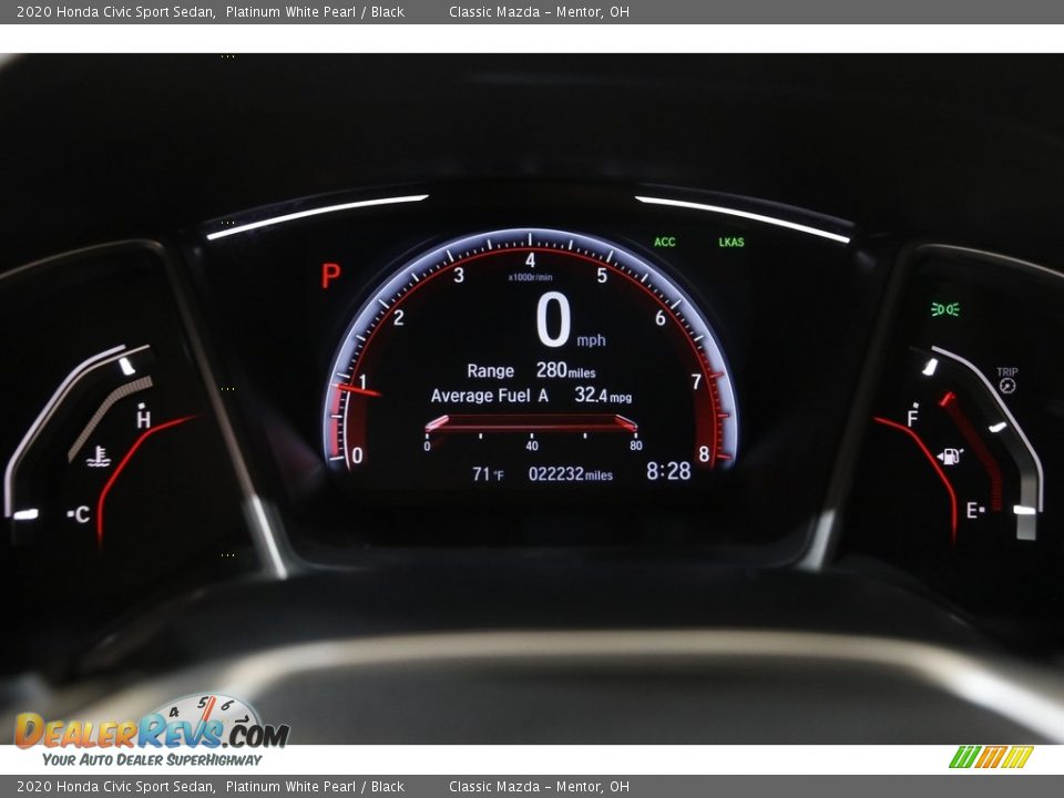 2020 Honda Civic Sport Sedan Platinum White Pearl / Black Photo #8