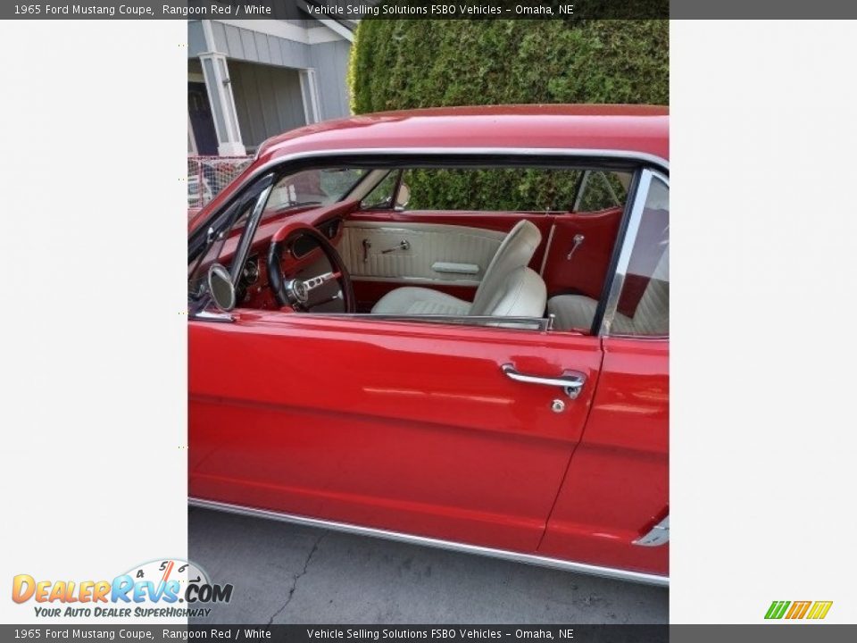1965 Ford Mustang Coupe Rangoon Red / White Photo #31
