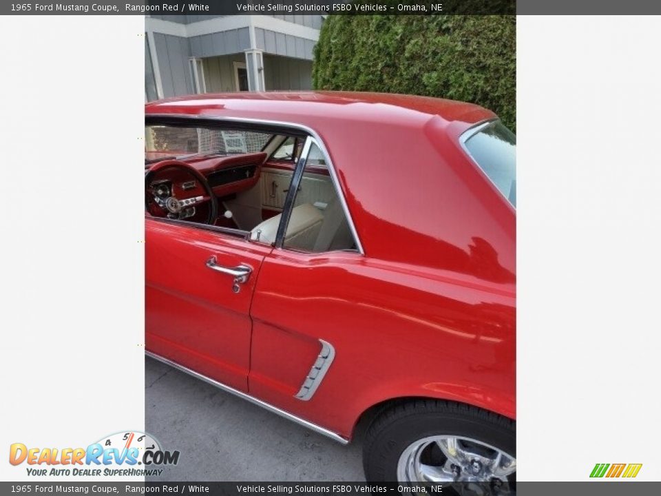 1965 Ford Mustang Coupe Rangoon Red / White Photo #32