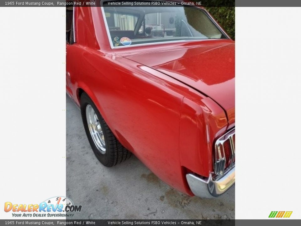 1965 Ford Mustang Coupe Rangoon Red / White Photo #33